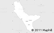 Silver Style Simple Map of Loudima, single color outside