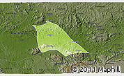 Physical 3D Map of Madingou, darken