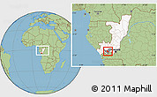 Savanna Style Location Map of Madingou, highlighted country, highlighted parent region, within the entire country