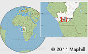 Savanna Style Location Map of Madingou, highlighted country, highlighted parent region
