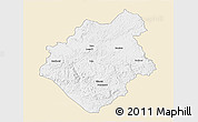 Classic Style 3D Map of Mouyondzi, single color outside