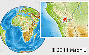 Physical Location Map of Mouyondzi, highlighted parent region