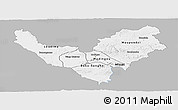 Gray Panoramic Map of Bouenza, single color outside
