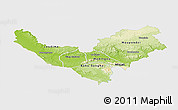 Physical Panoramic Map of Bouenza, single color outside