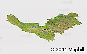Satellite Panoramic Map of Bouenza, cropped outside
