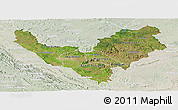 Satellite Panoramic Map of Bouenza, lighten