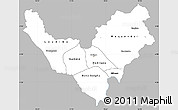 Gray Simple Map of Bouenza, single color outside