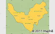 Savanna Style Simple Map of Bouenza, cropped outside