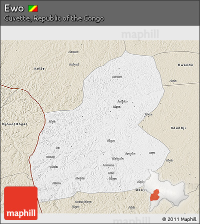 Classic Style 3D Map of Ewo