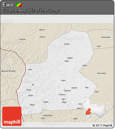 Classic Style 3D Map of Ewo