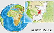 Physical Location Map of Ewo, highlighted country