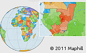Political Location Map of Ewo