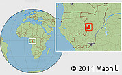 Savanna Style Location Map of Ewo
