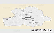 Classic Style 3D Map of Makoua, single color outside