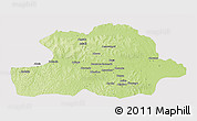 Physical 3D Map of Makoua, cropped outside
