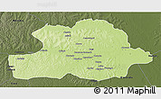 Physical 3D Map of Makoua, darken