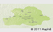 Physical 3D Map of Makoua, lighten