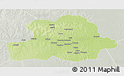 Physical 3D Map of Makoua, lighten, semi-desaturated