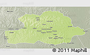 Physical 3D Map of Makoua, semi-desaturated