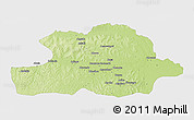 Physical 3D Map of Makoua, single color outside