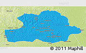 Political 3D Map of Makoua, physical outside