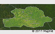 Satellite 3D Map of Makoua, darken