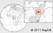 Blank Location Map of Makoua, highlighted country
