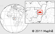 Blank Location Map of Makoua, highlighted parent region