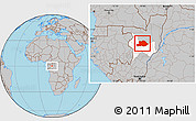 Gray Location Map of Makoua, highlighted parent region