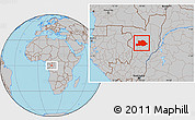 Gray Location Map of Makoua