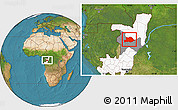 Satellite Location Map of Makoua, highlighted country, highlighted parent region