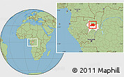 Savanna Style Location Map of Makoua, highlighted parent region, within the entire country