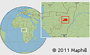 Savanna Style Location Map of Makoua