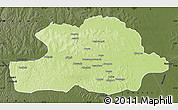 Physical Map of Makoua, darken