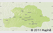 Physical Map of Makoua, lighten
