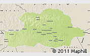 Physical Map of Makoua, shaded relief outside