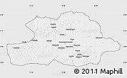Silver Style Map of Makoua, single color outside