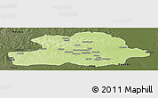 Physical Panoramic Map of Makoua, darken
