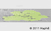 Physical Panoramic Map of Makoua, desaturated
