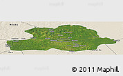 Satellite Panoramic Map of Makoua, shaded relief outside
