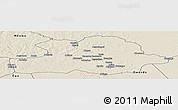 Shaded Relief Panoramic Map of Makoua