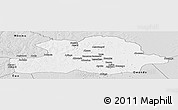 Silver Style Panoramic Map of Makoua