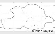 Blank Simple Map of Makoua, cropped outside, no labels
