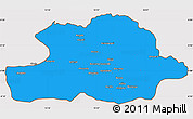 Political Simple Map of Makoua, cropped outside