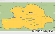 Savanna Style Simple Map of Makoua, cropped outside