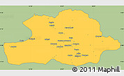 Savanna Style Simple Map of Makoua, single color outside