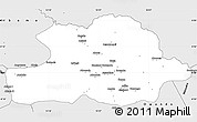 Silver Style Simple Map of Makoua