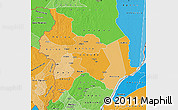 Political Shades Map of Cuvette