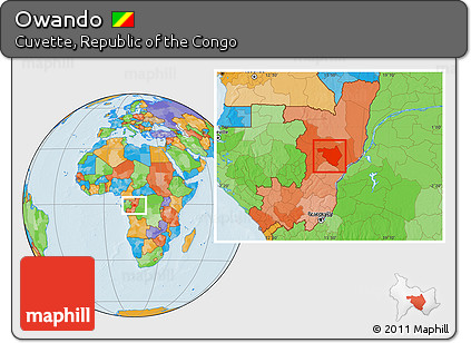 Free Political Location Map of Owando