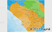 Political Shades 3D Map of Kouilou
